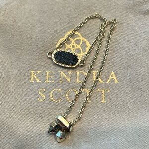 Kendra Scott Elaina Gold Adjustable Chain Bracelet Multi Drusy Stone